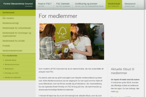 Ny medlemsside