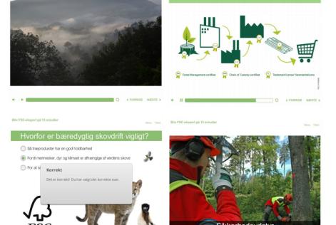 Tag FSC's e-kursus, hvis du har brug for mere viden om FSC eller har brug for et brush-up