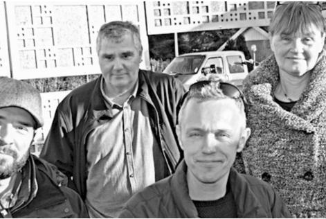 Foreningen Skjulte Steder, Randers Kommune og arkitektfirmaet Gustin var samlet til &aring;bningen af pauserummet.