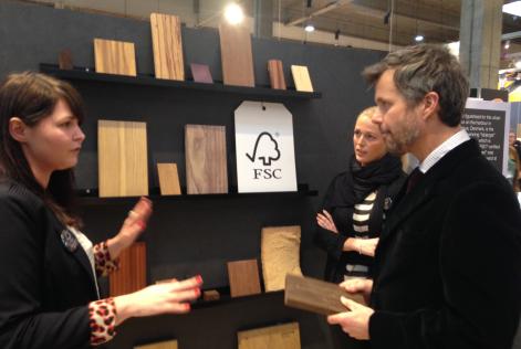 Besøg af H.K.H Kronprins Frederik på FSC-standen under BYGGERI'14