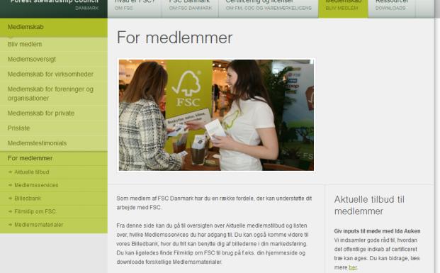 Ny medlemsside