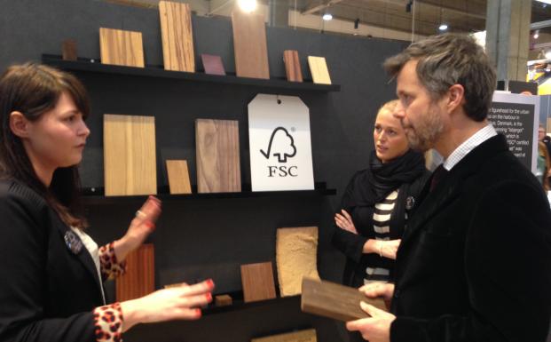 Besøg af H.K.H Kronprins Frederik på FSC-standen under BYGGERI'14